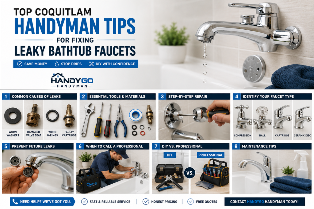 Top Coquitlam Handyman Tips for Fixing Leaky Bathtub Faucets howtofixleakytaps
